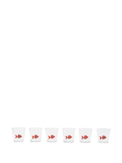 Ichendorf Milano Red Fish glasses (set of 6)