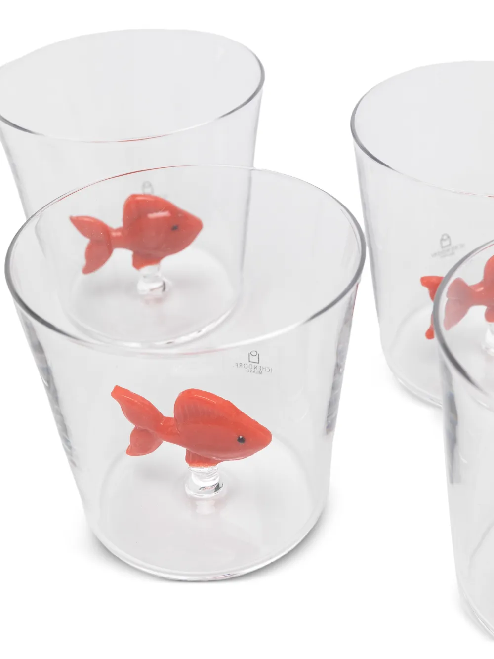  Ichendorf Milano Red Fish Glasses (set Of 6) - White 