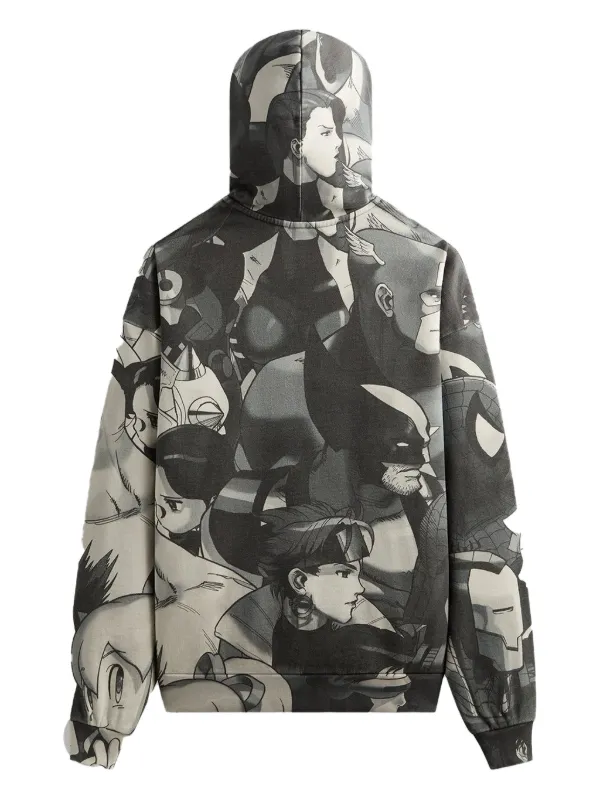 KITH x Marvel vs. Capcom Printed Hoodie | Grey | FARFETCH