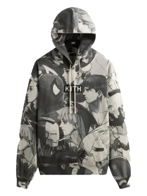 KITH x Marvel xCapcom Fighter エコファーパーカー | ホワイト