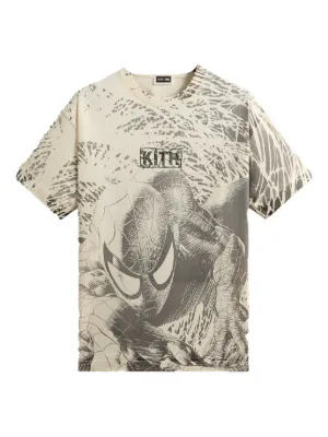 KITH x Marvel Spiderman Printed T-shirt | Grey | FARFETCH