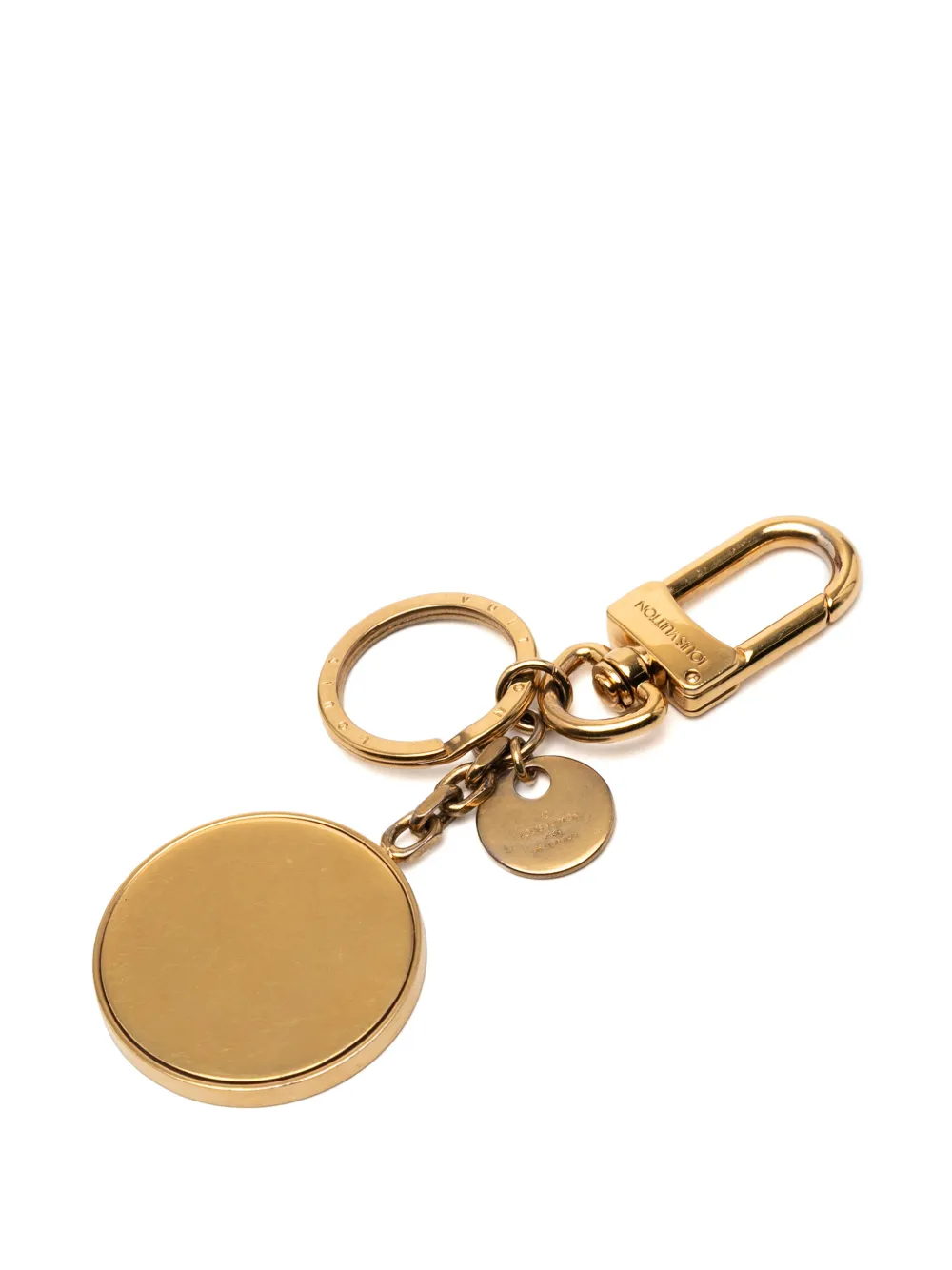 2016 Gold Plated And Resin Lv Circle Holder And Bag Charm Key Chain