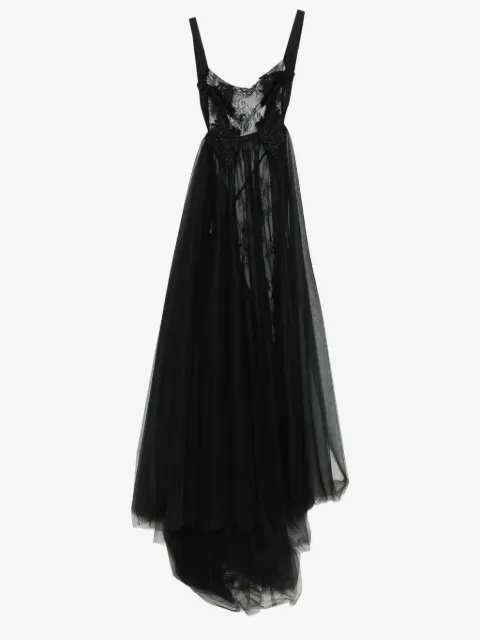Alchemy floral-lace maxi dress