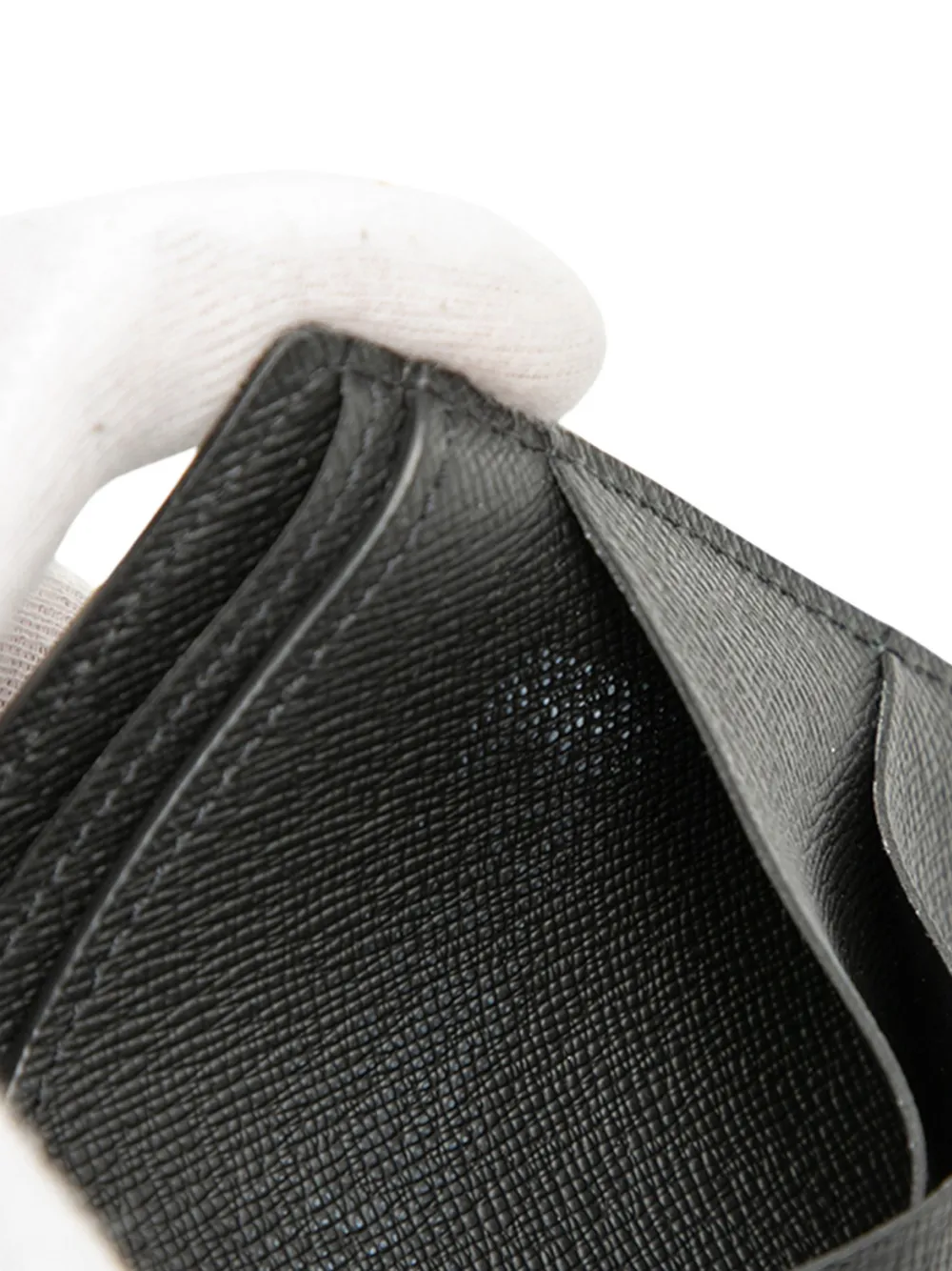 Pre-owned Louis Vuitton 2021-2025 Taiga Multiple Wallet Small Wallets In Black