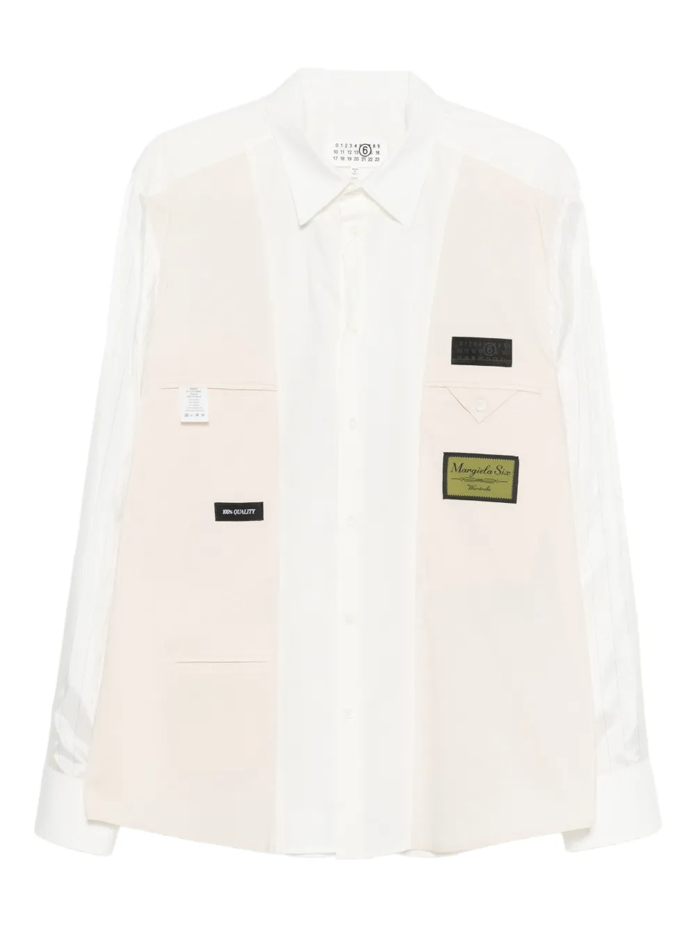 MM6 Maison Margiela long-sleeved shirt - Bianco