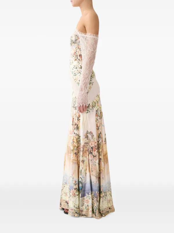 Camilla Lace Splice One Shoulder Dress In Twilista, Size M
