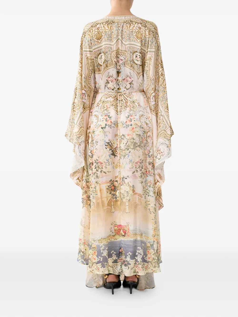 Camilla Maxi-jurk met bloemenprint Beige