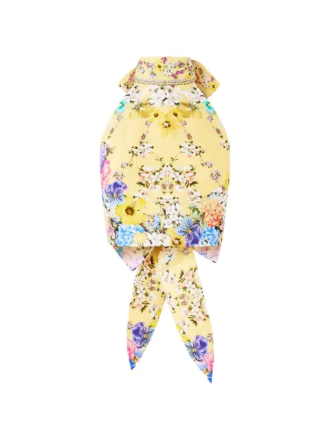 Camilla floral halterneck top
