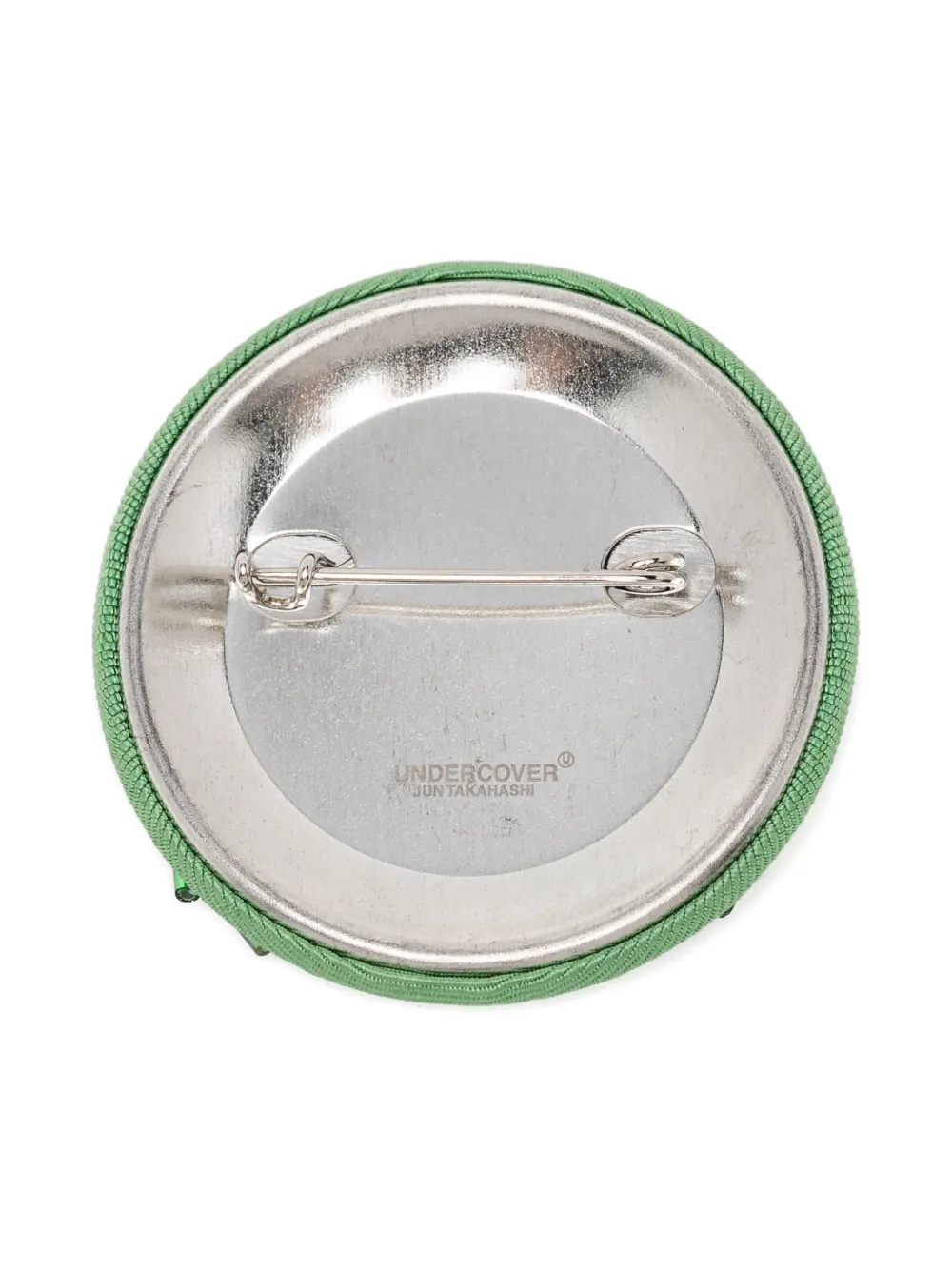 Undercover Zijden broche met geborduurde kralen - Groen