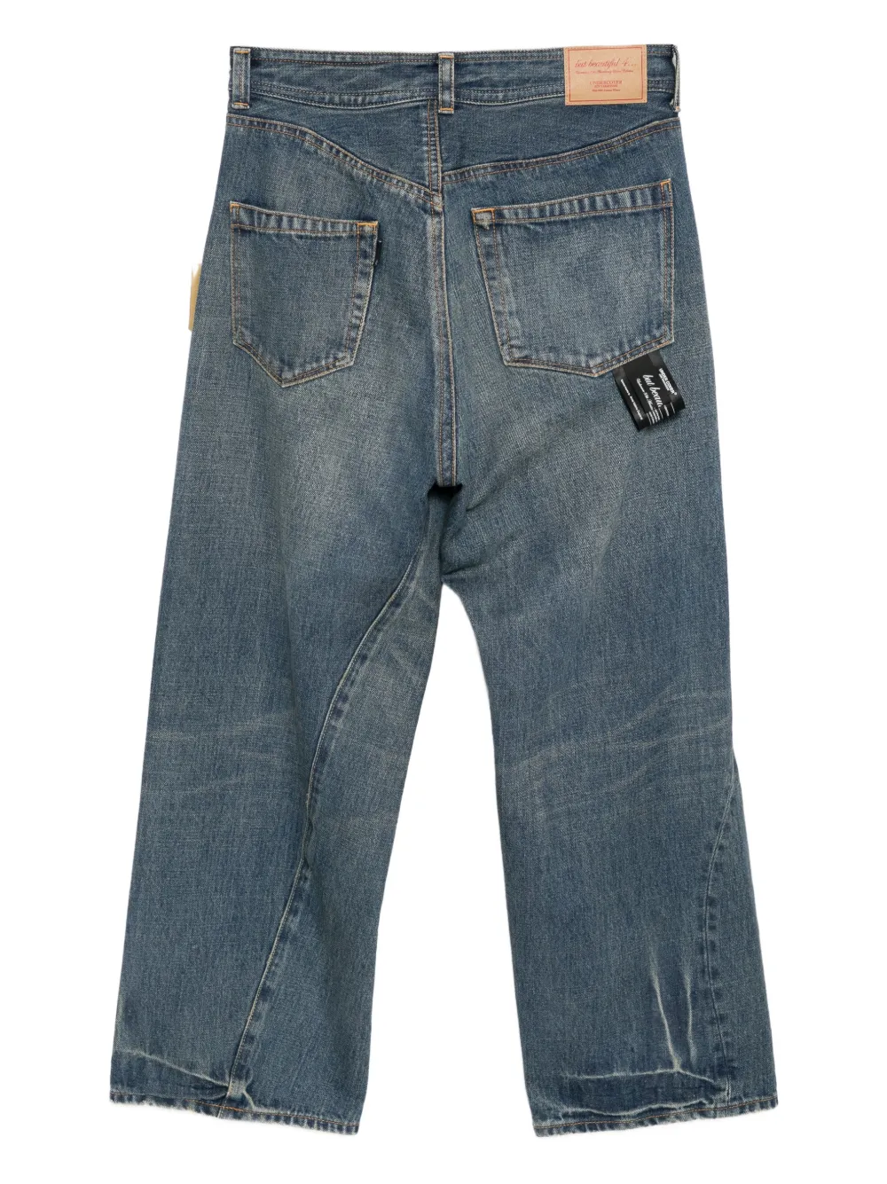 Undercover Gerafelde jeans met kralen - Blauw