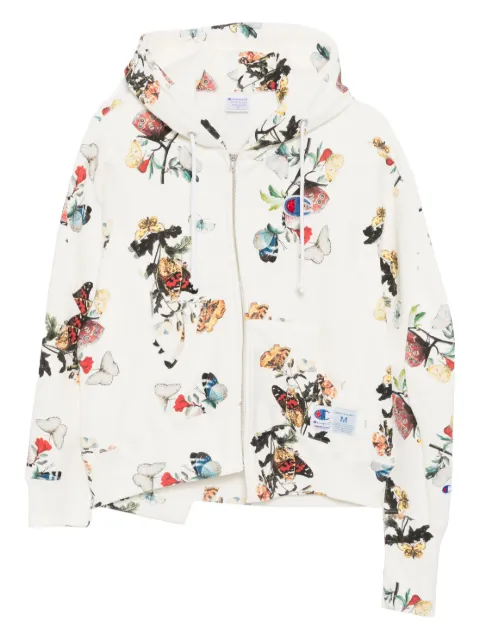 Undercover x Champion floral-print zip-up hoodie