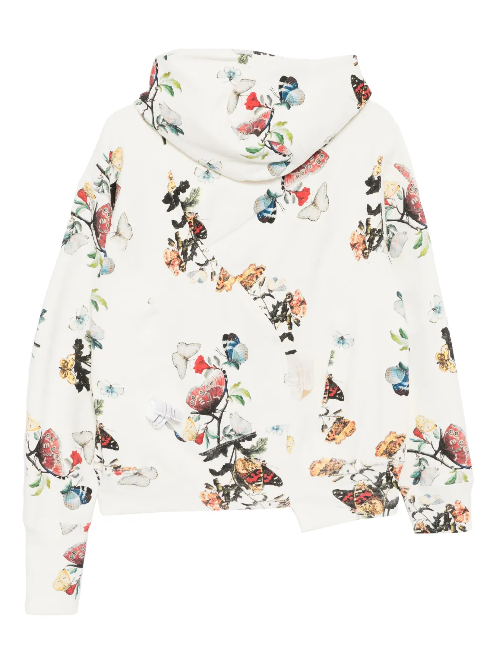 Undercover x Champion hoodie met bloemenprint en rits - Beige