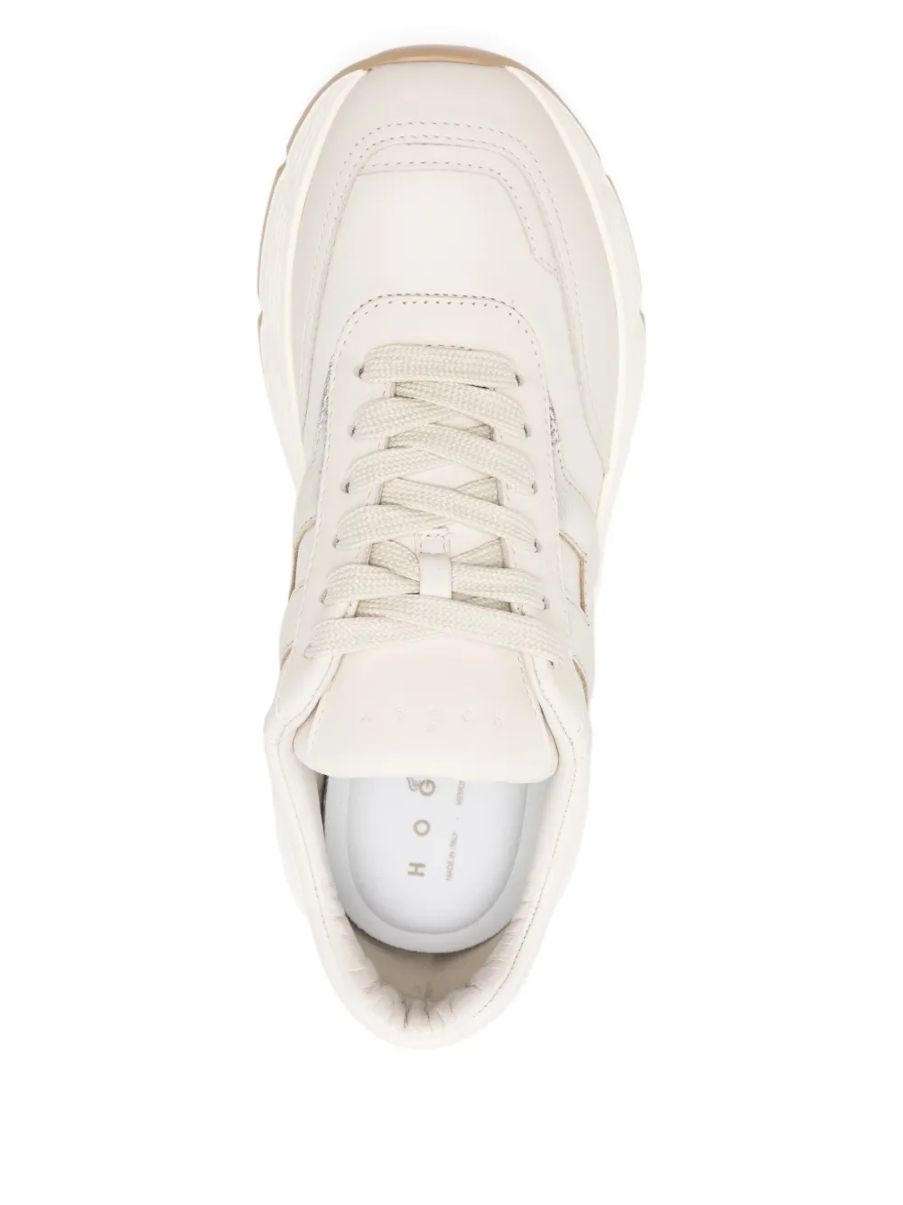 Hogan Hi-Fi leren sneakers Beige