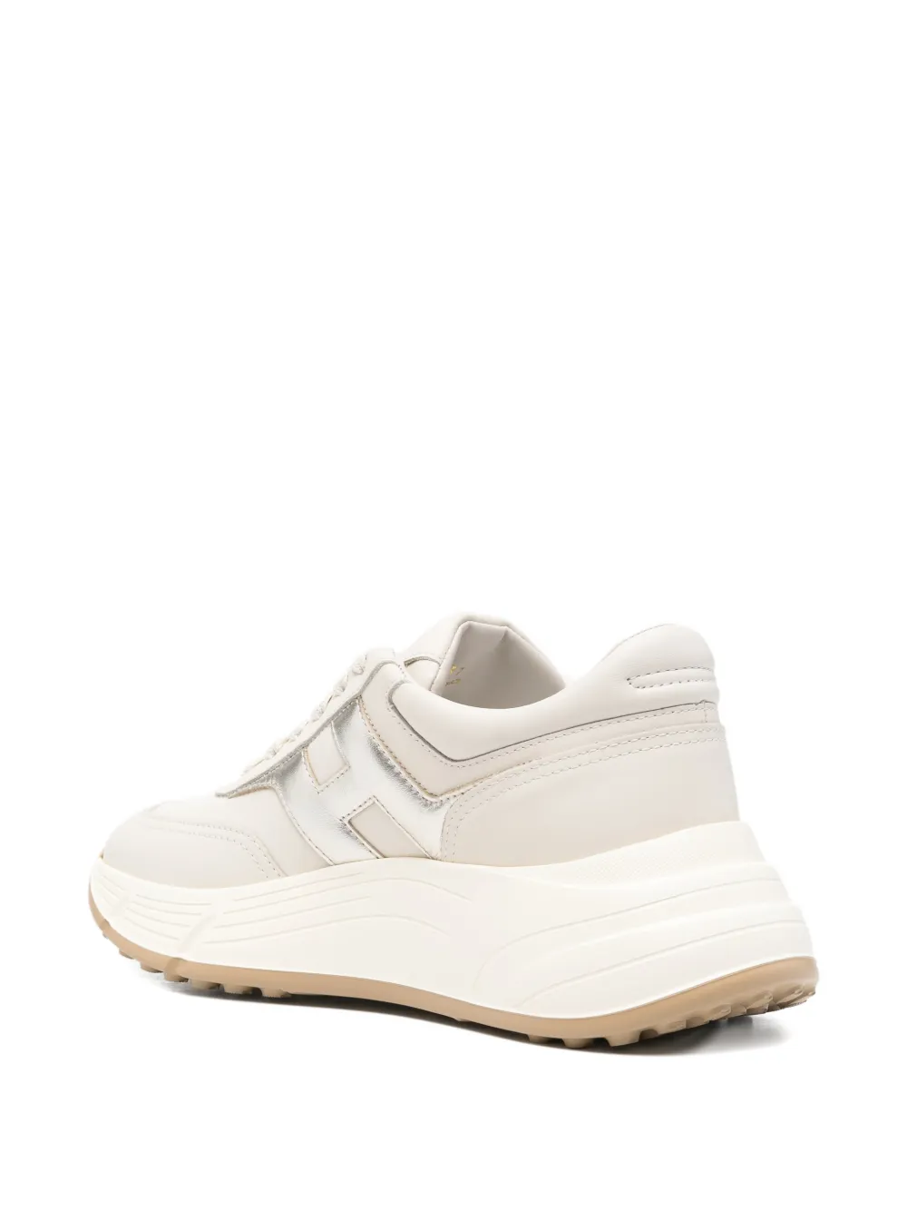 Hogan Hi-Fi leren sneakers Beige
