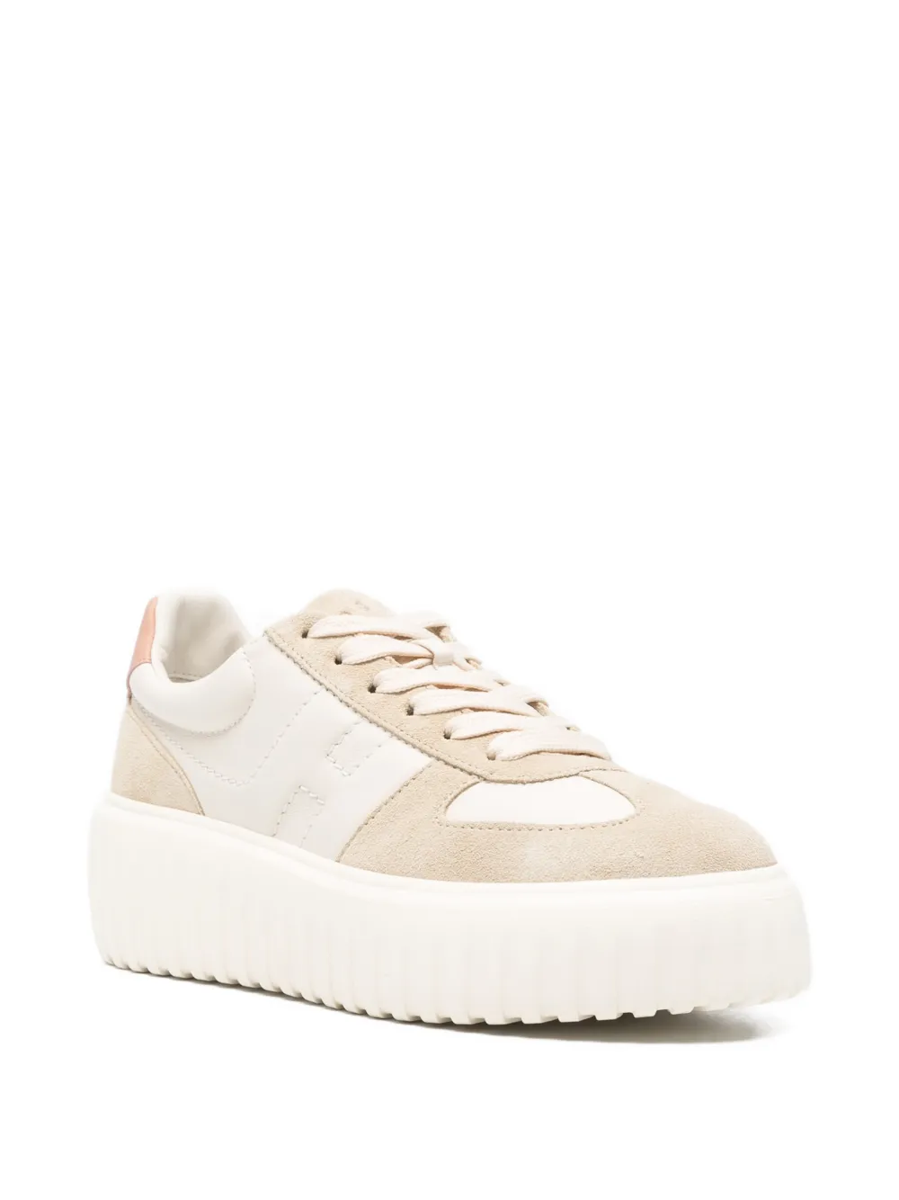 Hogan H-Stripes sneakers met plateauzool - Beige