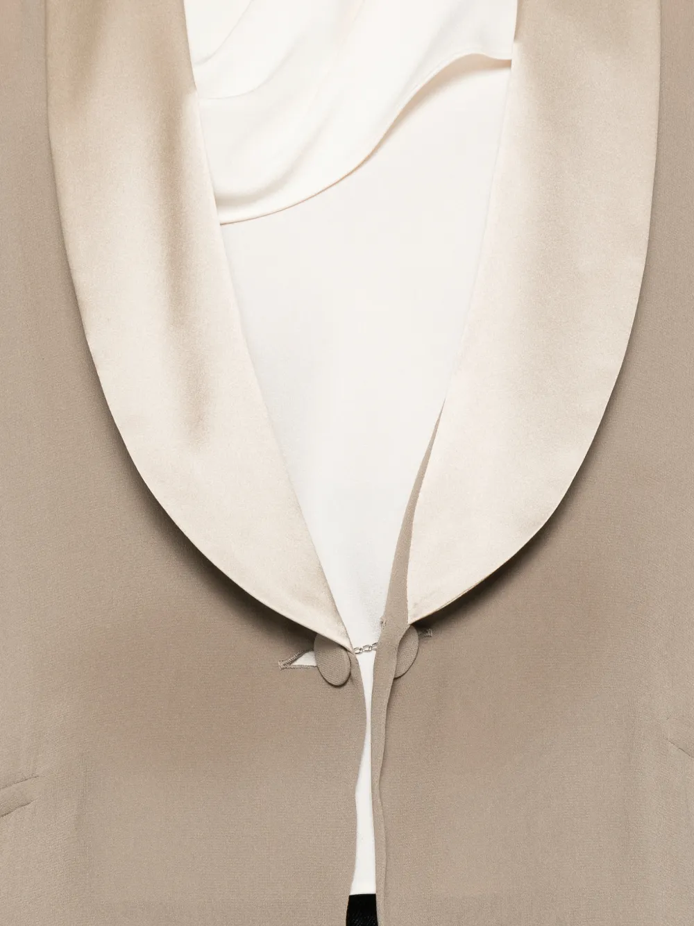 Shawl-Lapel Single-Button Blazer