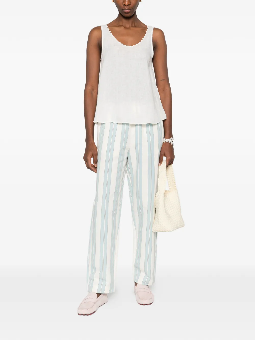  Forte Forte Scallop-trim Top - White 