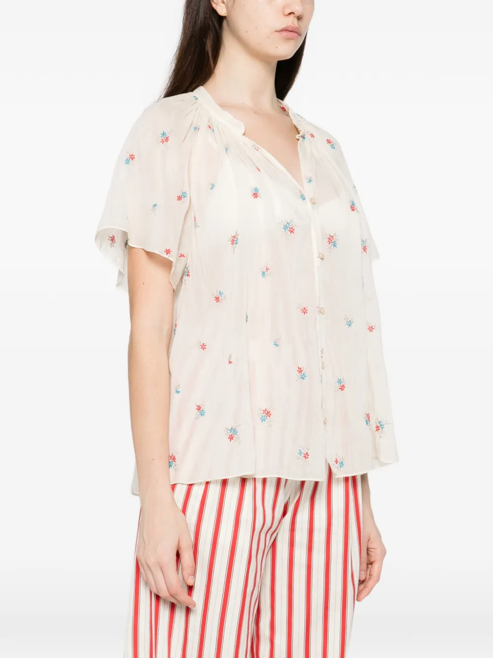  Forte Forte Floral Buttoned Shirt - Neutrals 