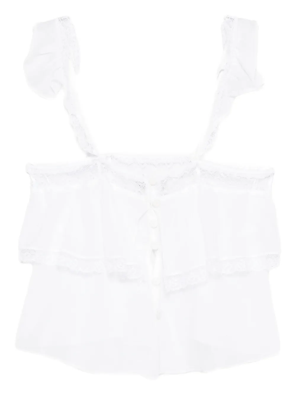 Forte Forte Top con ruches - Bianco