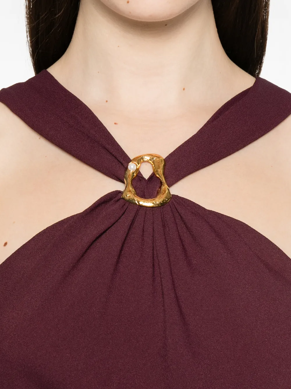 Forte Maxi-jurk met halternek Paars