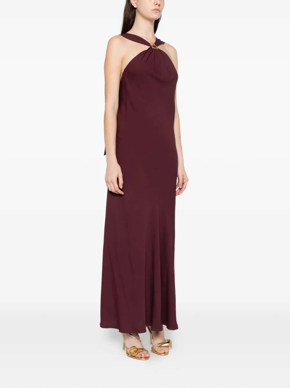 Forte Maxi-jurk met halternek Paars