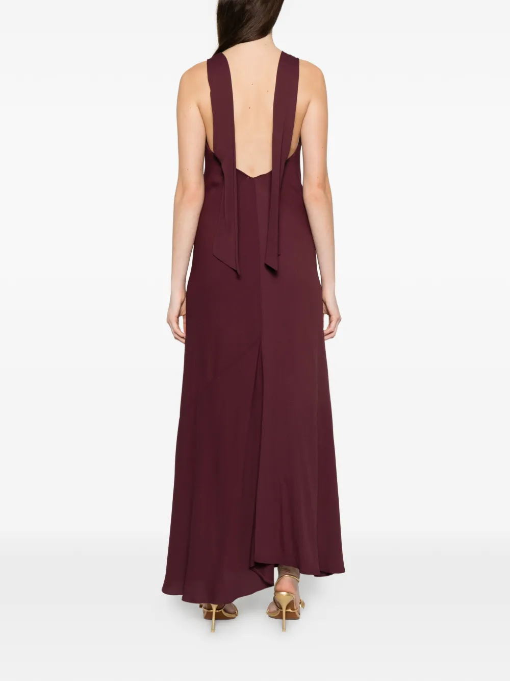 Forte Maxi-jurk met halternek Paars