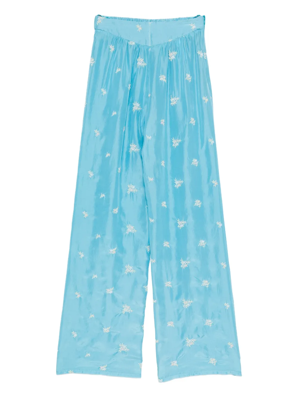 Forte Forte エンブロイダリー パンツ | ブルー