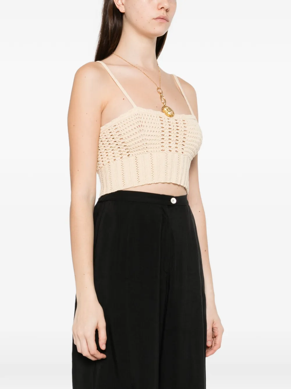  Forte Forte Knitted Crop Top - Neutrals 