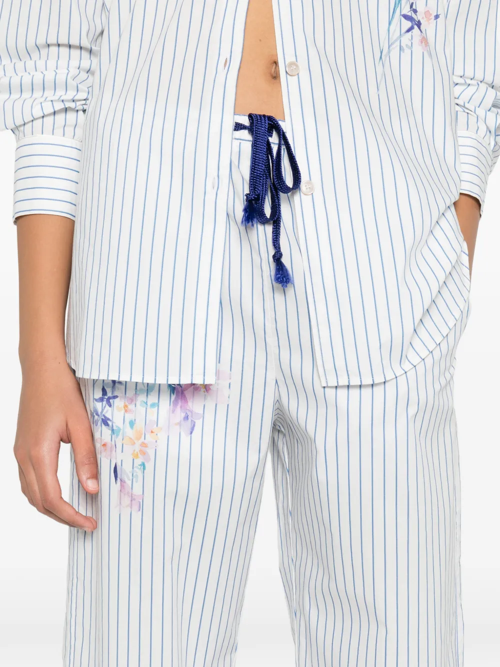 Floral Striped Trousers