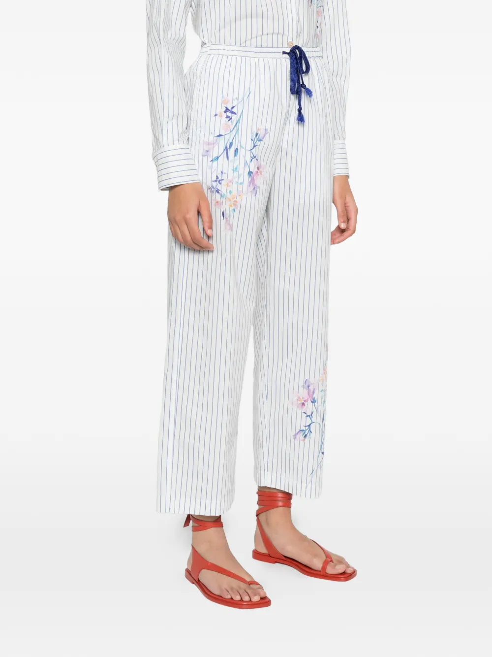 Floral Striped Trousers