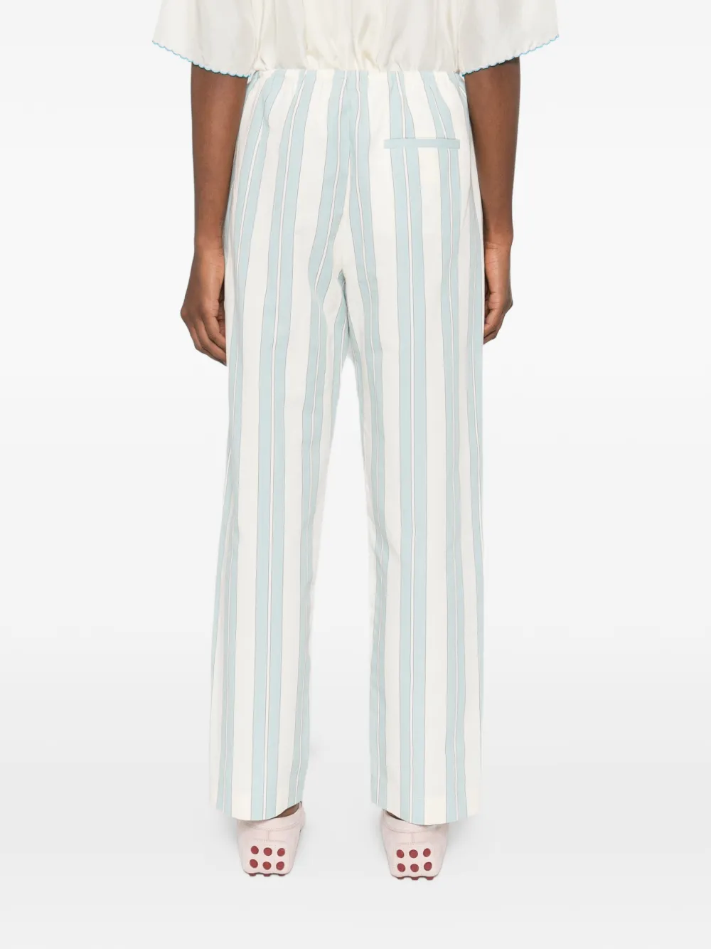 Forte Broek met trekkoord Wit