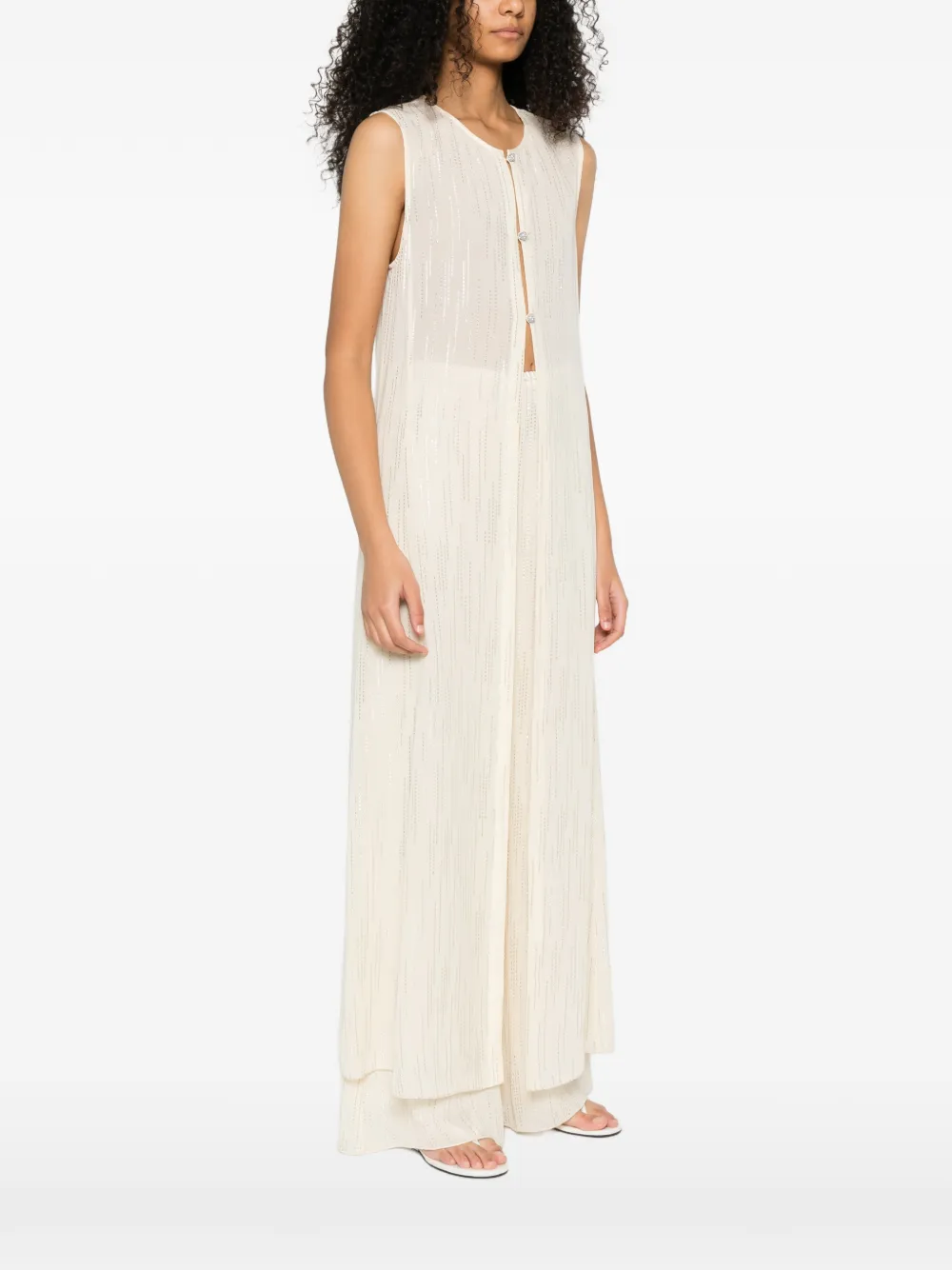  Forte Forte Buttoned Sleeveless Coat - Neutrals 