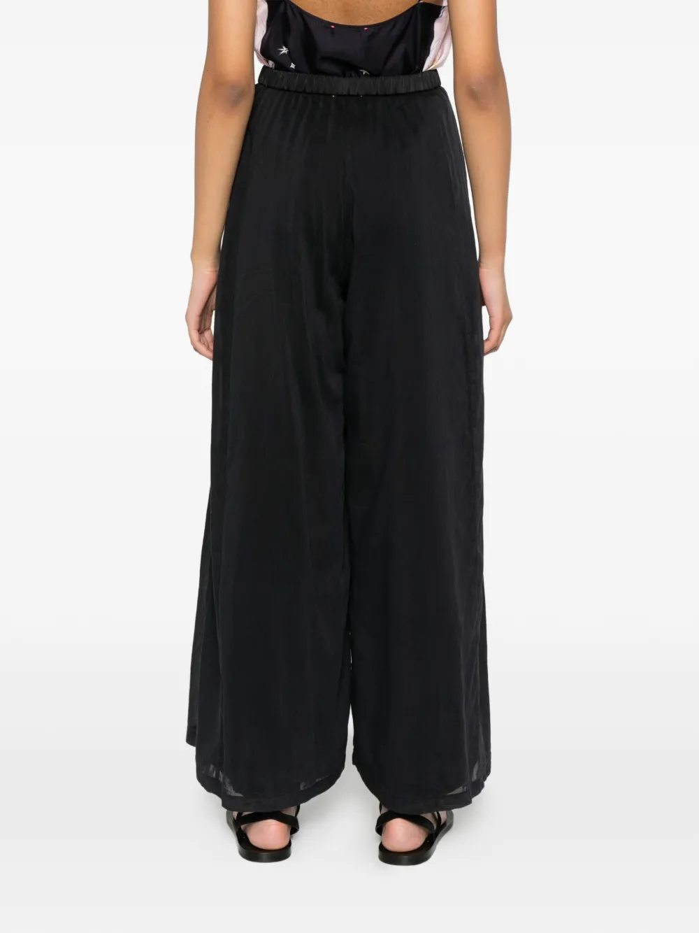 Forte Broek met wijde pijpen Zwart