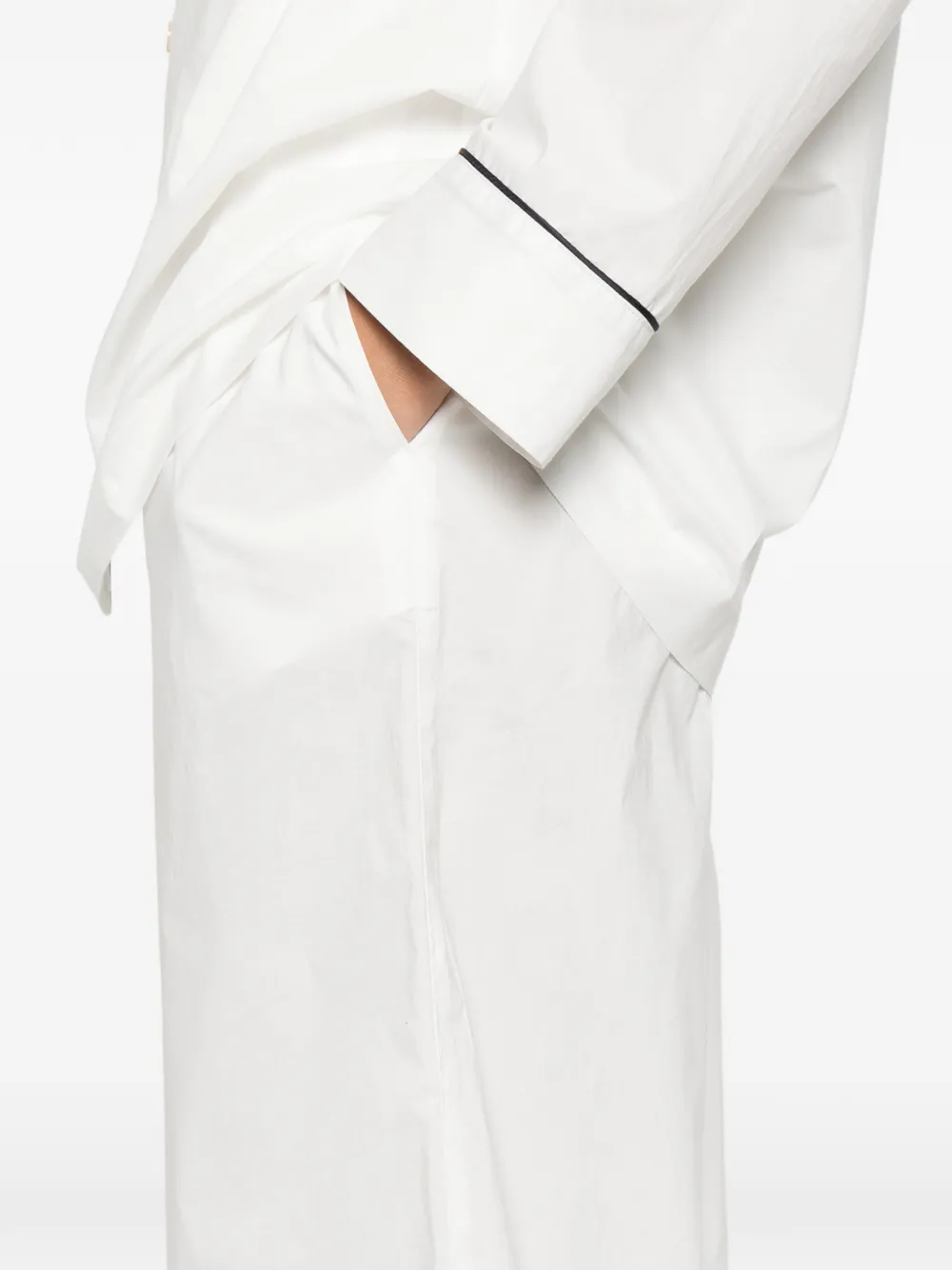 Forte Broek met afwerking Wit