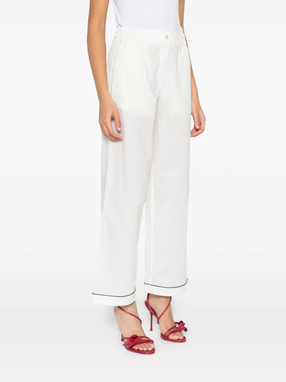  Forte Forte Piped Trousers - White 