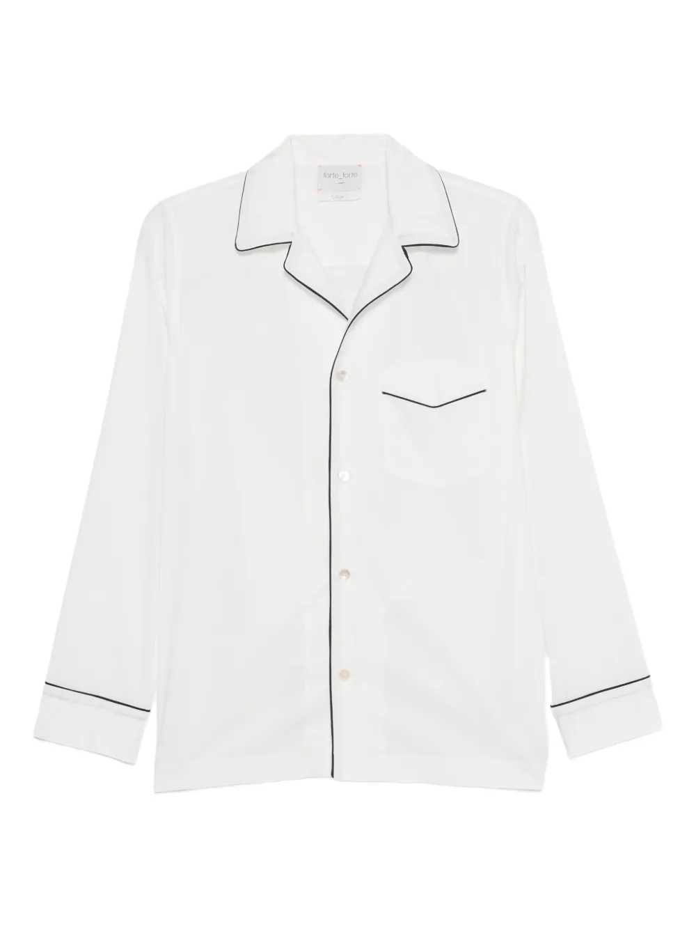 Forte Forte Camicia con finiture a contrasto - Bianco