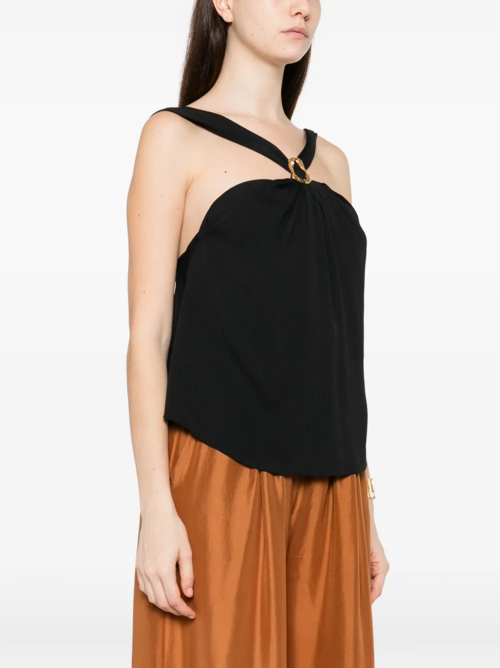 Forte Top met ringdetail Zwart