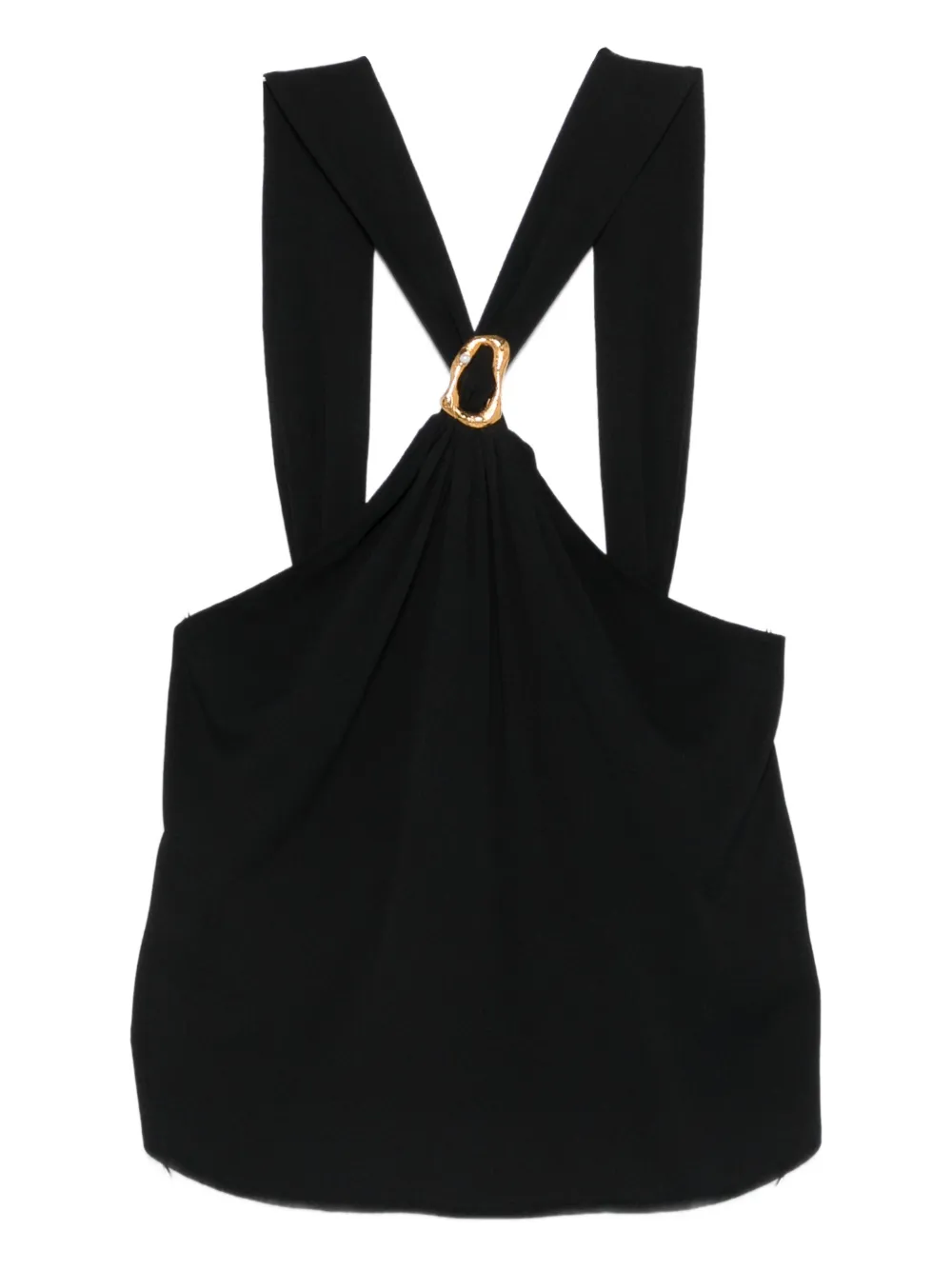 Forte Forte Top con dettaglio anello - Nero