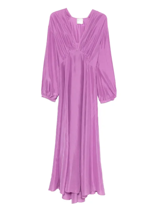 forte forte dress silk Forte Forte | Silk Satin Half Sleeve Dress in Turquoise