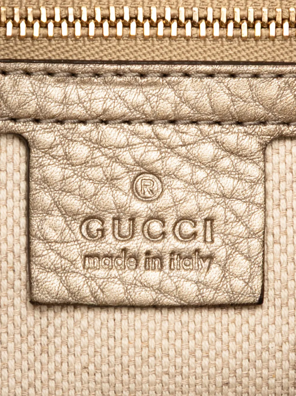 GUCCI Pre-owned 2000-2015 Small Leather Soho Satchel In Gold