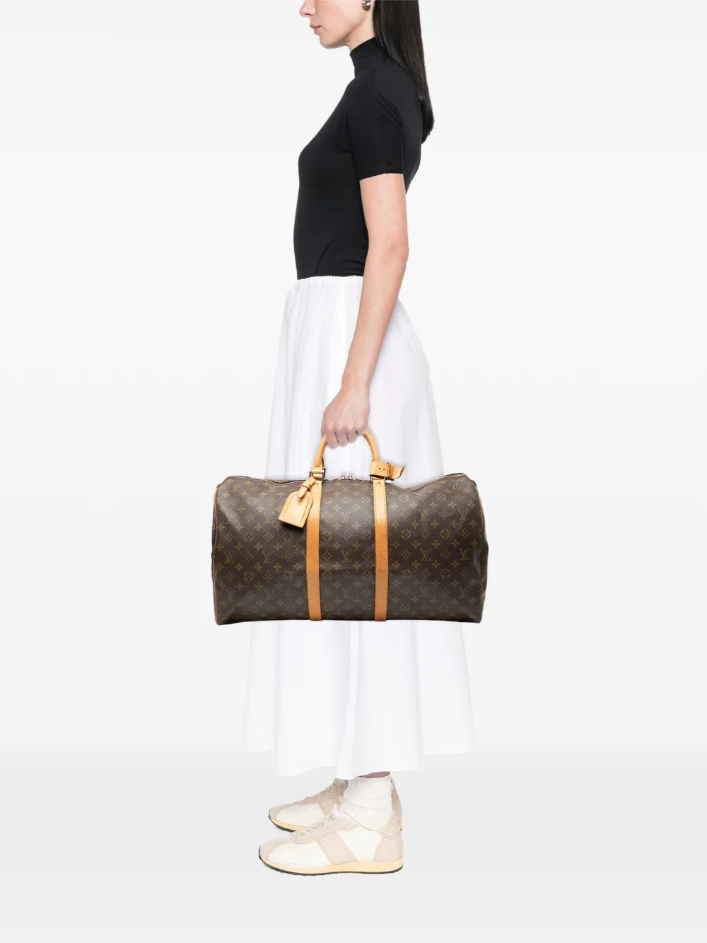 Louis Vuitton Pre-Owned bolsa de viaje Monogram Keepall 55 | marrón | Image 1