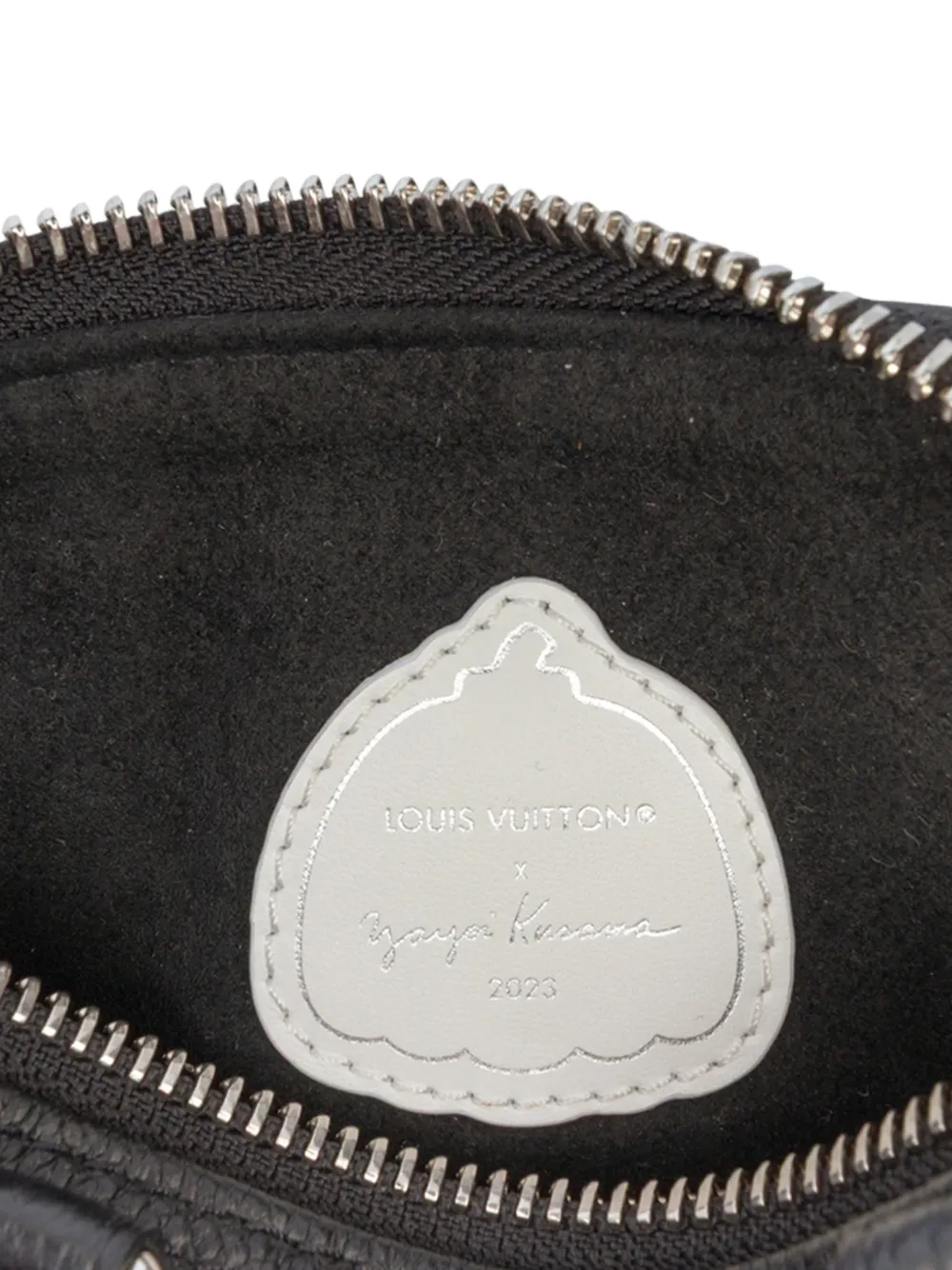 LOUIS VUITTON Pre-owned 2021-2025 Yayoi Kusama Monogram Giant Empreinte Nano Speedy Bandouliere Satchel In Black