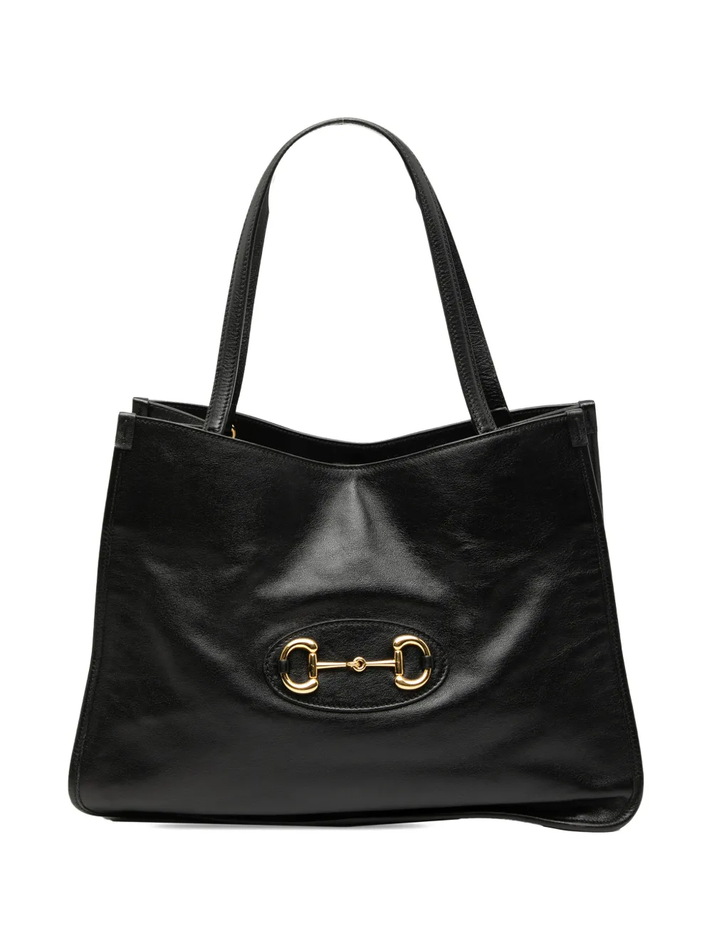 Gucci Pre-Owned 2016-2025 Medium Leather Horsebit 1955 tote bag - Nero