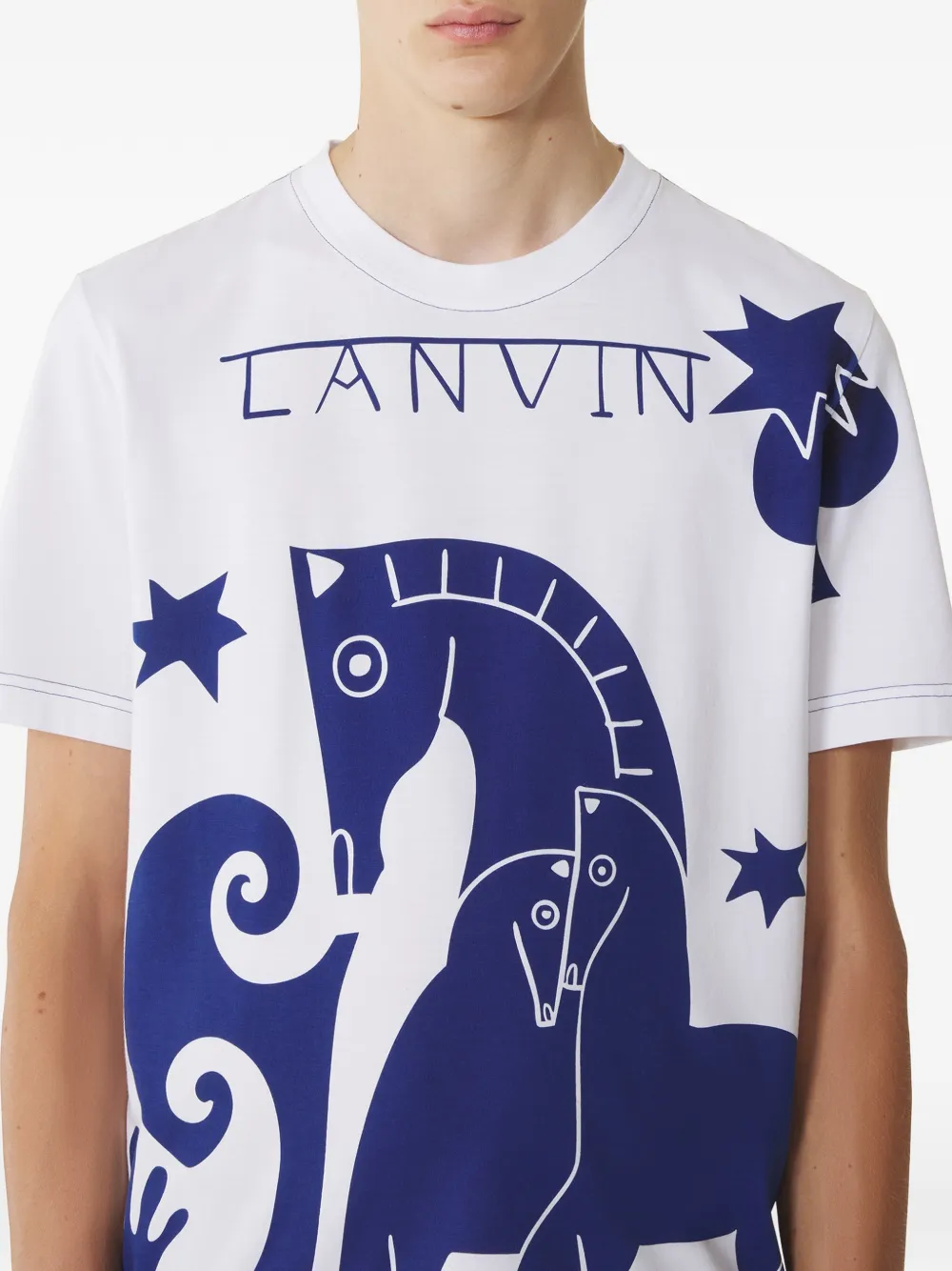 Lanvin T-shirt met grafische print Wit