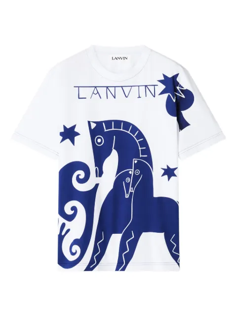 Lanvin playera con estampado gráfico