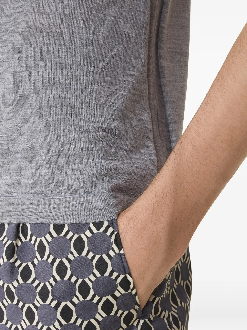 Lanvin Poloshirt met knopen Grijs