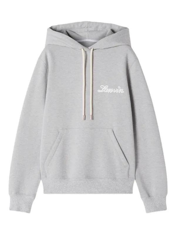 Lanvin Logo-print Hooded in Grey