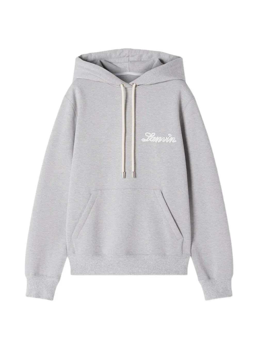 Lanvin Trui met capuchon en logoprint Grijs