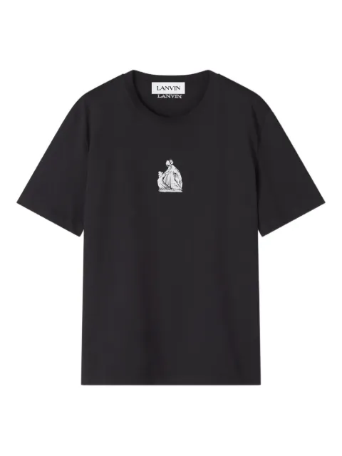 Lanvin playera con estampado gráfico