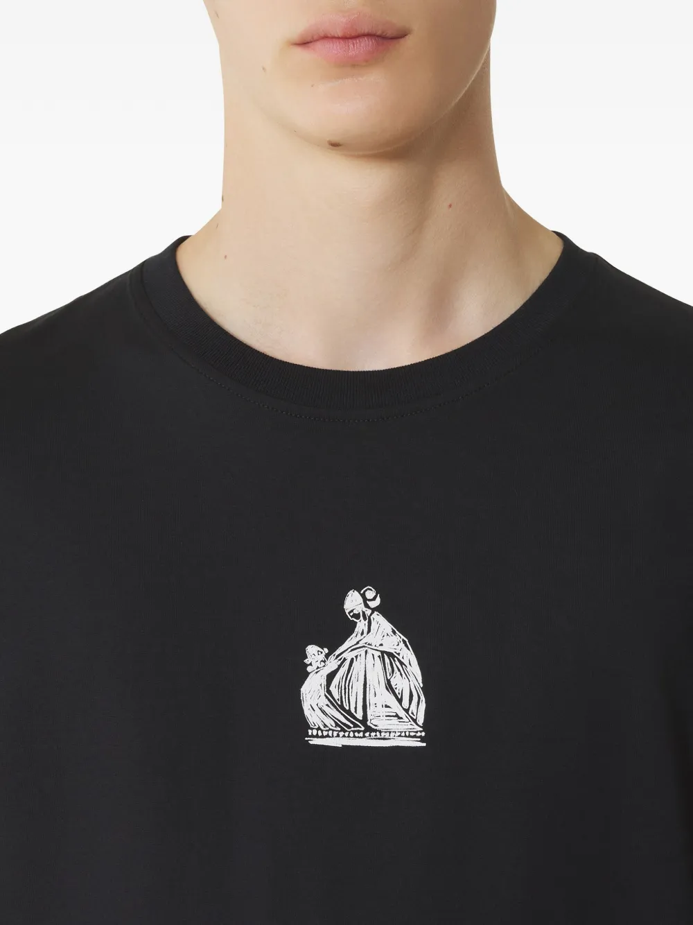 Lanvin T-shirt met grafische print Zwart